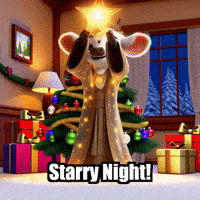 Starry Night Christmas GIF by Moosiahzen