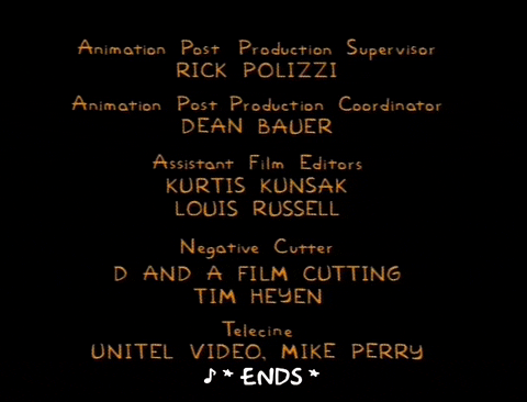 season 8 closing credits GIF