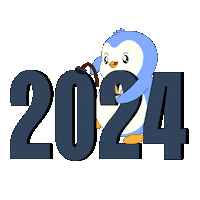 New Year Penguin Sticker by Pudgy Penguins