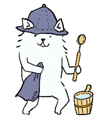 White Dog Sticker