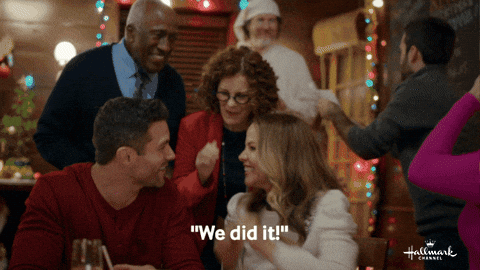 We Did It Christmas GIF by Hallmark Channel