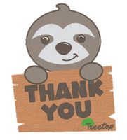 Thanks Thank You Sticker by Life In Treetop