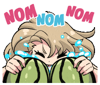 Water Melon Eating Sticker by Jin