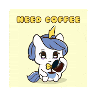 Coffee Time Bu Sticker by Brave Unicorn