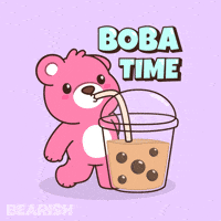 Teddy Bear Drinking GIF by BEARISH