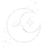 Stars Moon Sticker