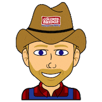 coveredbridgechips potato chips canadian farmer Sticker