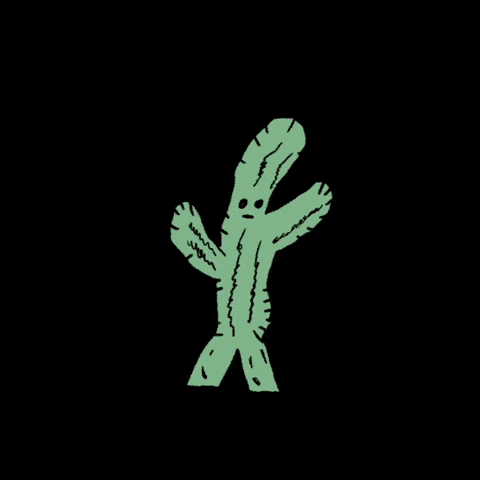 Ikeaxie_mov punch hit balloon cactus GIF