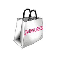 fabworksonline shopping bag sewing sew Sticker