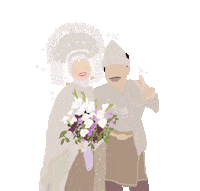 In Love Wedding Sticker