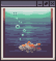 dinchenix fish pixel art bubbles koi GIF
