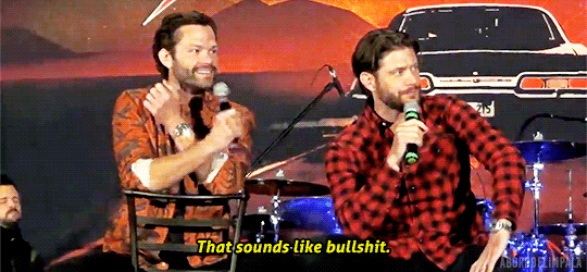 aborddelimpala giphyupload jensen ackles bullshit jared padalecki GIF