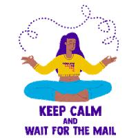 Mail Keep Calm Sticker by Toulouse Lautrec