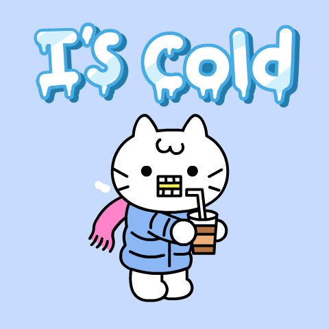 Cat Freezing GIF by Mikitti - Find & Share on GIPHY