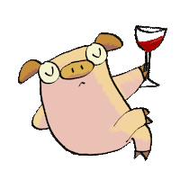 red wine Sticker by Way Singleton