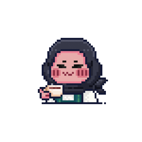 pixlixza giphyupload chill pixel art coffe Sticker