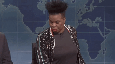 Leslie Jones Smh GIF by Saturday Night Live