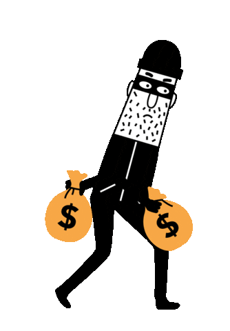 Money Stealing Sticker by Animaak