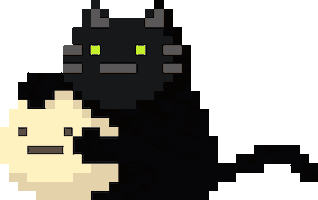 Cat Hug Sticker by JK