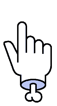 cutoutanimationstudio arrow hand cos showme Sticker