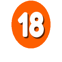Orange Number Sticker