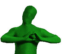 Green Man Love Sticker by Linda & Linda