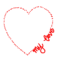 evahussainart love heart amor i love you Sticker