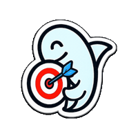 humbleshark goal shark target aim Sticker