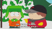 kyle broflovski laughing GIF by South Park 