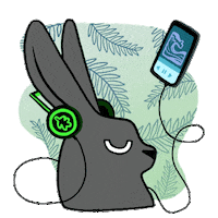 mood bunny Sticker by Bare Tree Media