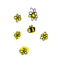 Flower Bees Sticker by Klosh