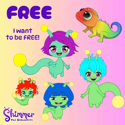 I want 2B FREE pink - Shimmer the Glowworm