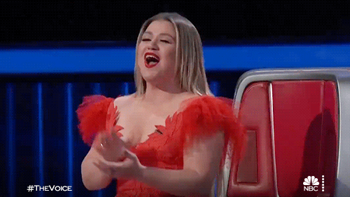 Excited Kelly Clarkson GIF by The Voice