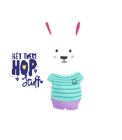 bunny waving Sticker