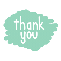 Aqua Thank You Sticker