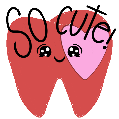Valentines Day Teeth Sticker