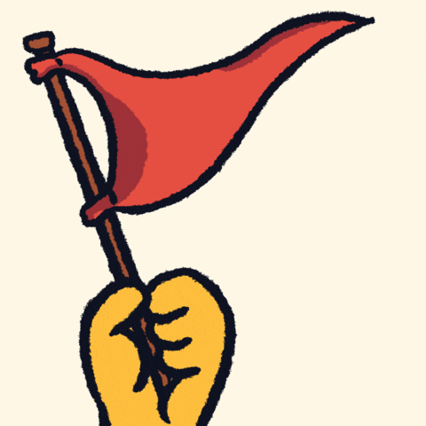 Red Flag Art GIF by Monkiddo
