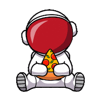 Pizza Eating Sticker by Schiwyair