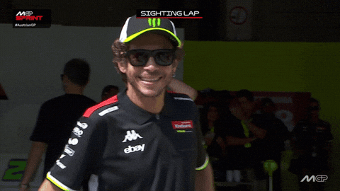 Valentino Rossi Smile GIF by MotoGP™
