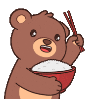 Hungry Teddy Bear Sticker by BEARISH
