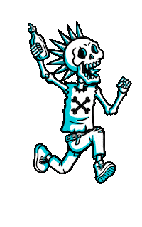 Fire Skull Sticker by Wytchlab