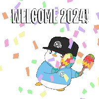 New Year Celebration Sticker by Pudgy Penguins