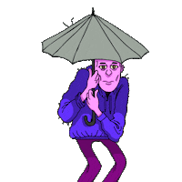Rain Umbrella Sticker by Zachary Sweet