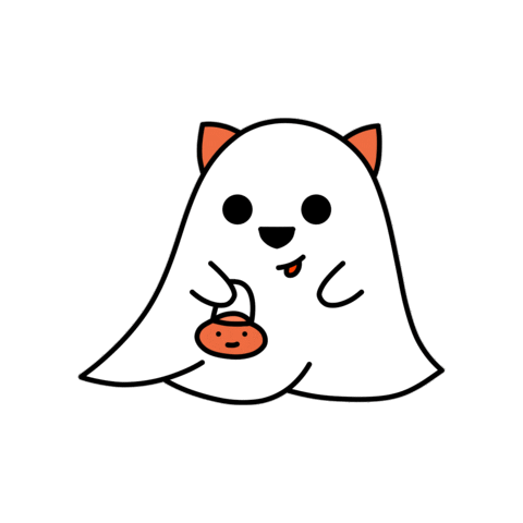 Halloween Ghost Sticker by Blond Fox