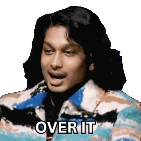 Over It Sticker by Ashwin Gane