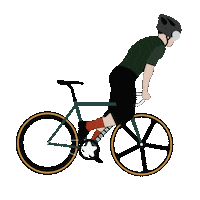 Fixie Skidding Sticker by Khai