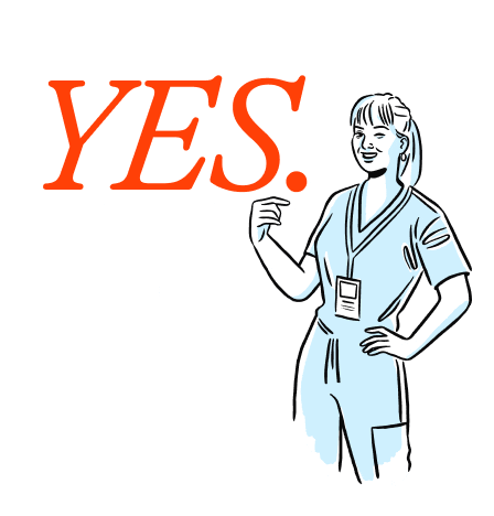 Nurse Yes Sticker by Nomad Health