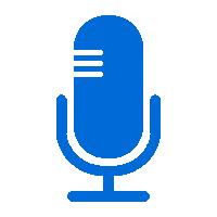 commend_life blue talk sound microphone Sticker