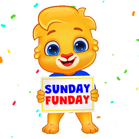 Happy Sunday Sun Sticker by Lucas and Friends by RV AppStudios