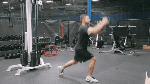 jumping alternate lunges GIF by Hockey Training